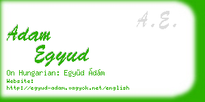 adam egyud business card