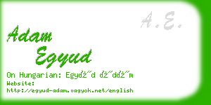 adam egyud business card